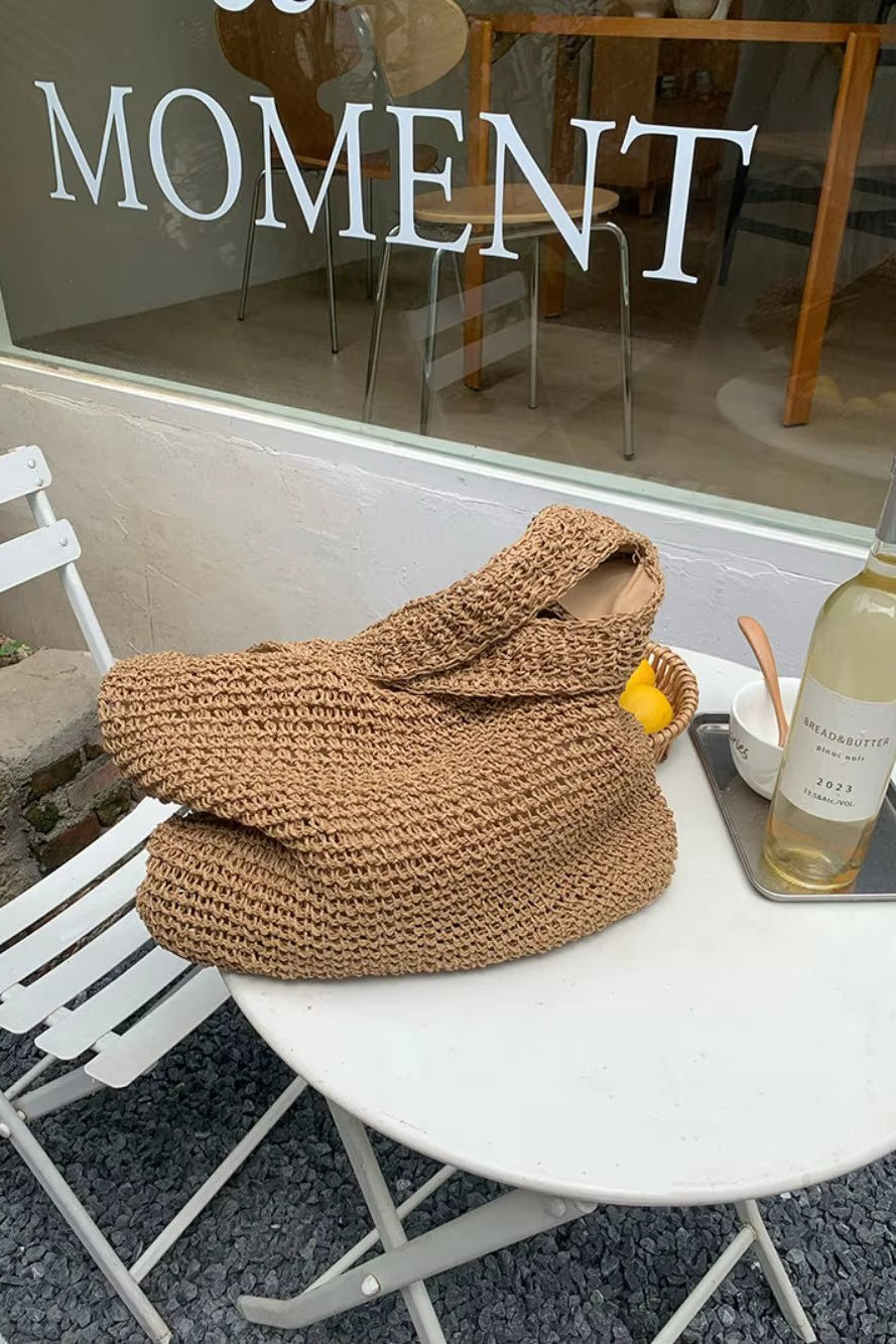 ZEYA - Svea Woven Rattan Tote Bag