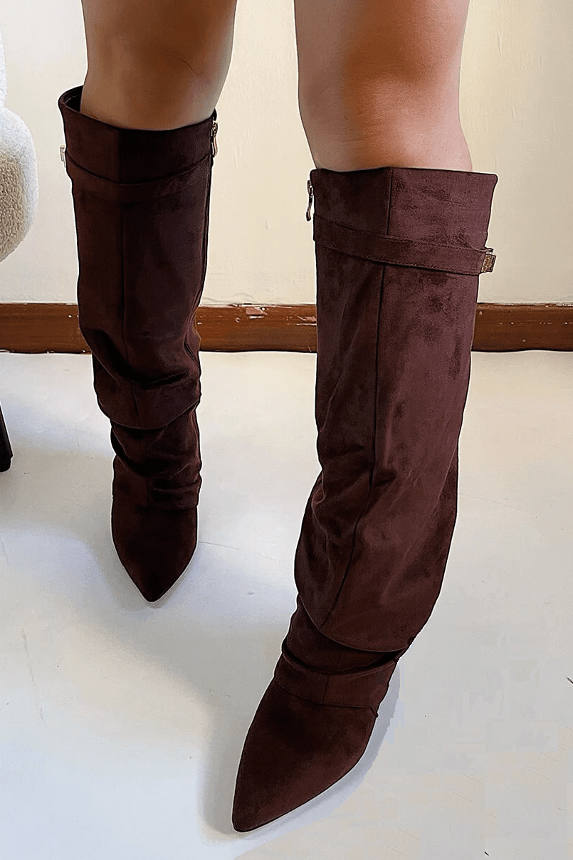 ZEYA - Teresa Slouchy Pointed Knee High Boots