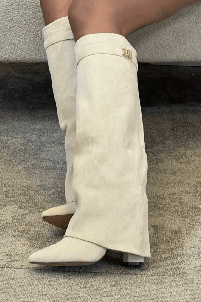 ZEYA - Teresa Slouchy Pointed Knee High Boots