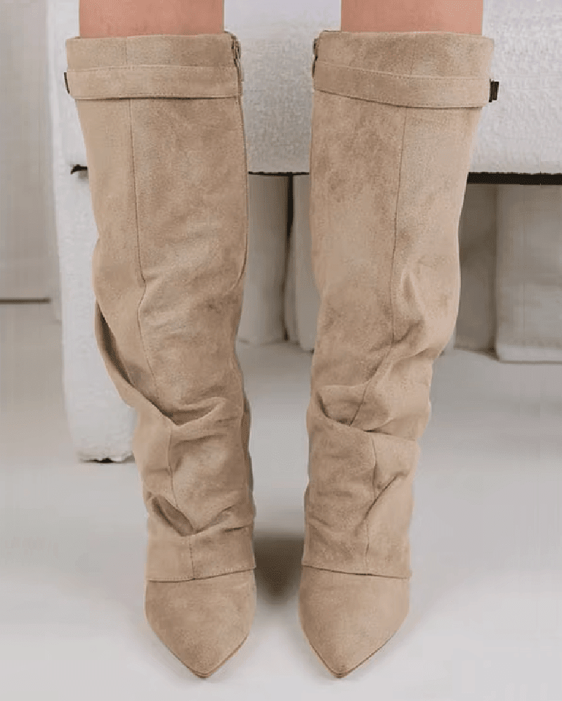 ZEYA - Teresa Slouchy Pointed Knee High Boots
