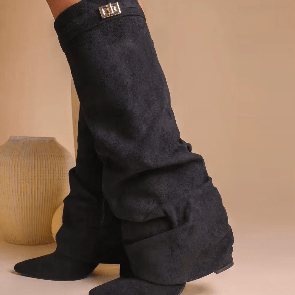 ZEYA - Teresa Slouchy Pointed Knee High Boots
