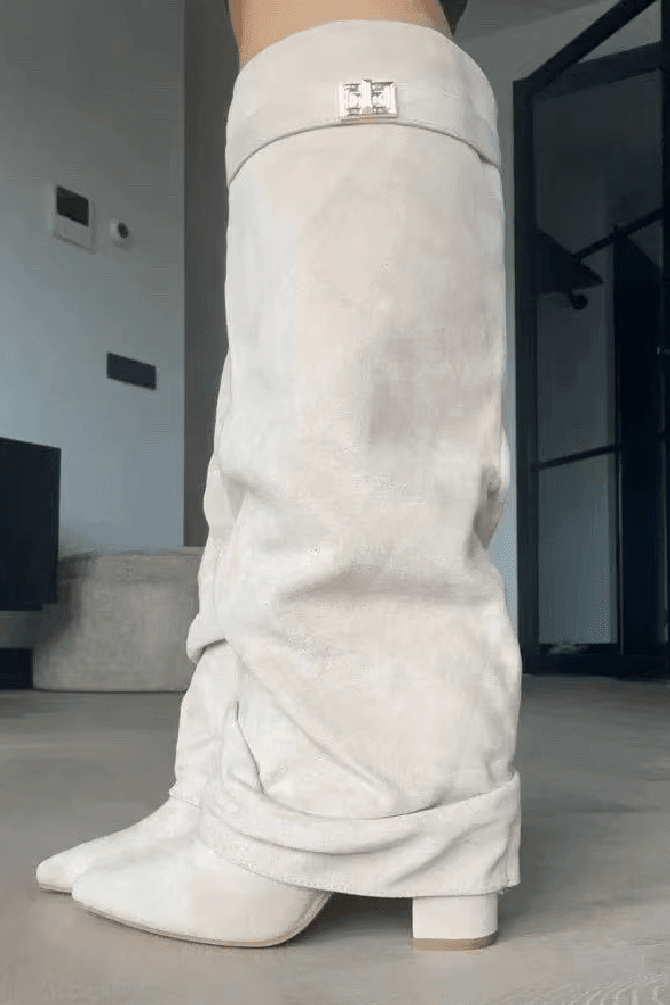 ZEYA - Teresa Slouchy Pointed Knee High Boots