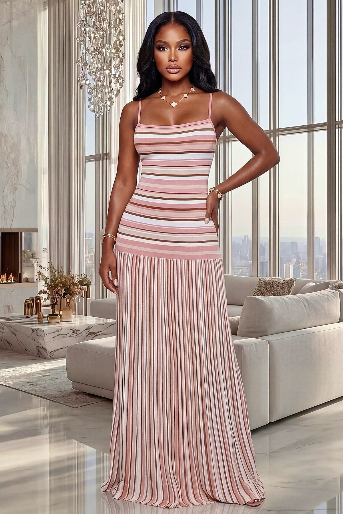 ZEYA - Tessa Striped Cami Maxi Dress