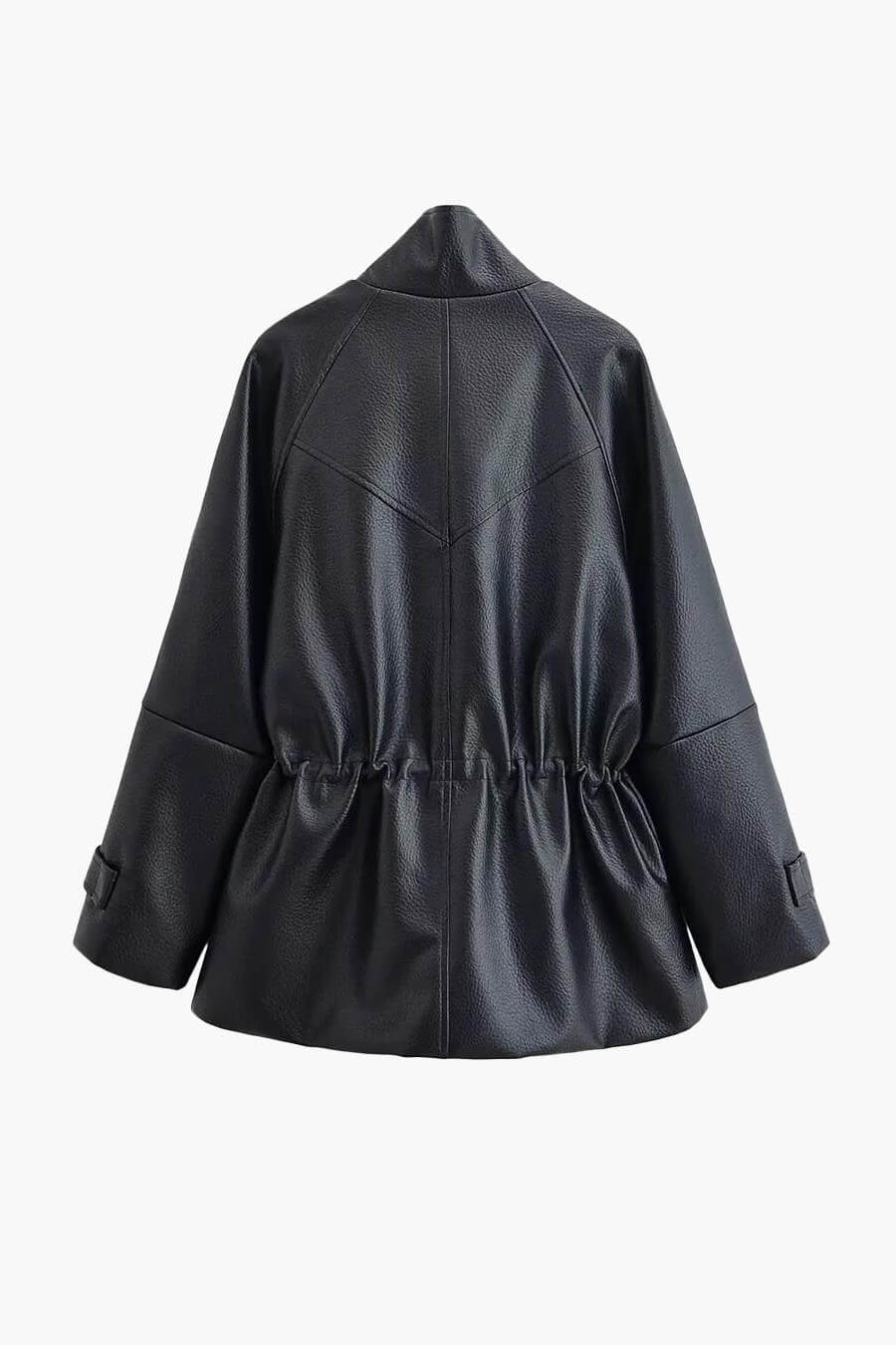 ZEYA - Vivienne Cinched Waist Leather Jacket