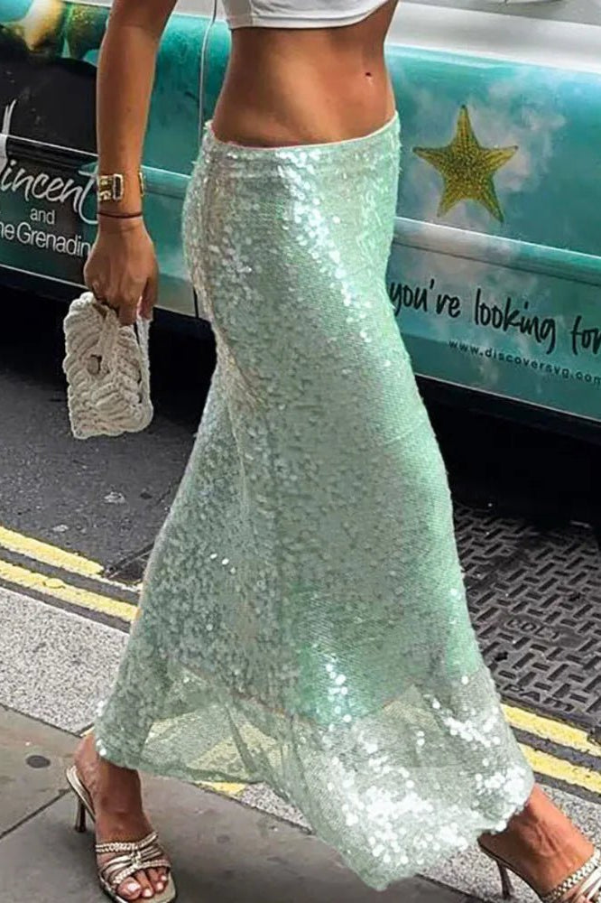 ZEYA - Zia Sequined Maxi Skirt