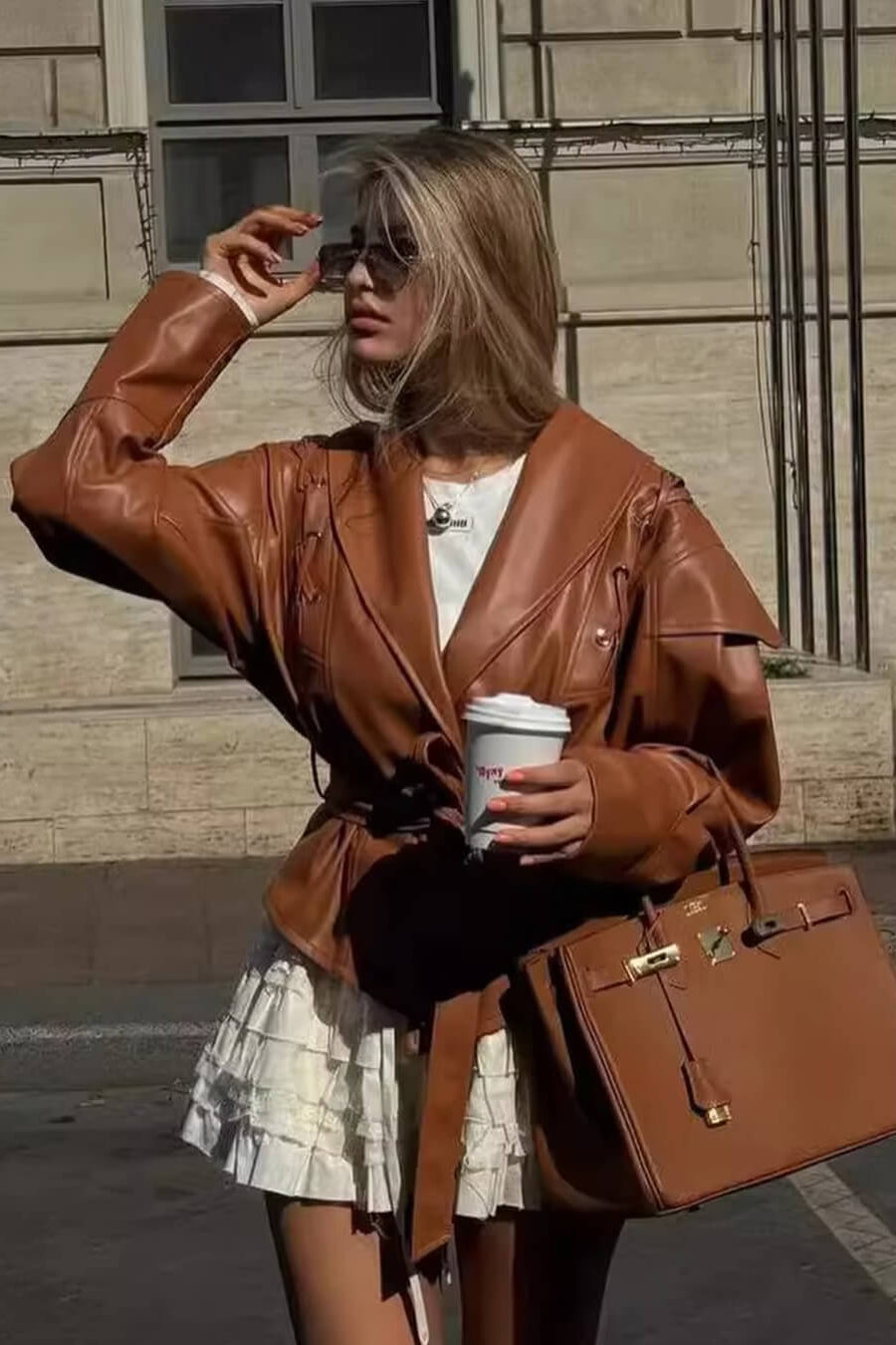ZEYA - Zora Biker Faux Leather Jacket