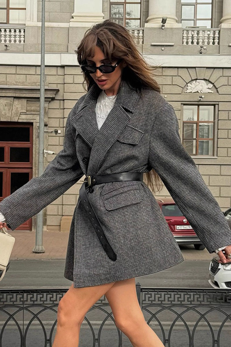 Amy Strukturierter Tweed-Mantel