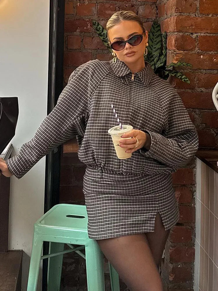 Erica Houndstooth Wool Jacket