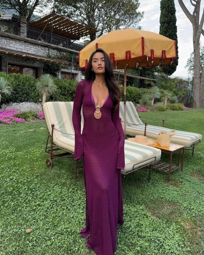 Courtney gestricktes figurbetontes Strandkleid