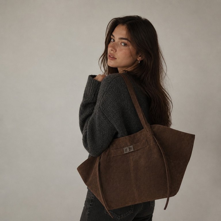 Nora Fledermausflügel Wildleder Tote Bag