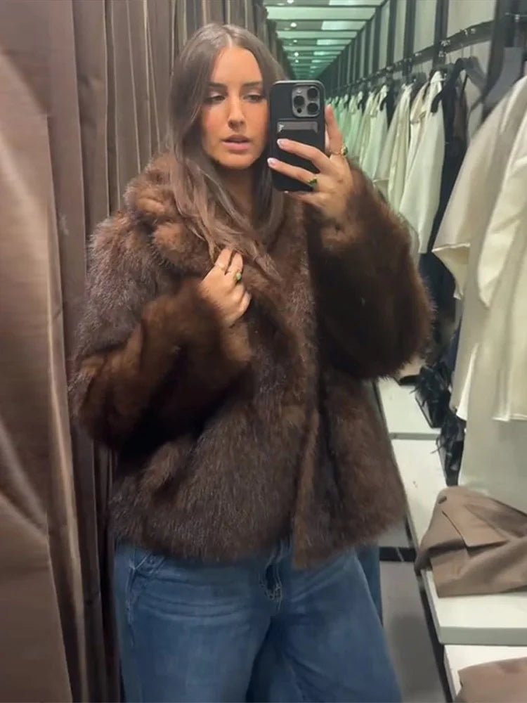 Jenny Reversible Faux Fur Leather Jacket for Women - Warm Women's Jacket and Stylish Women's Coats 2