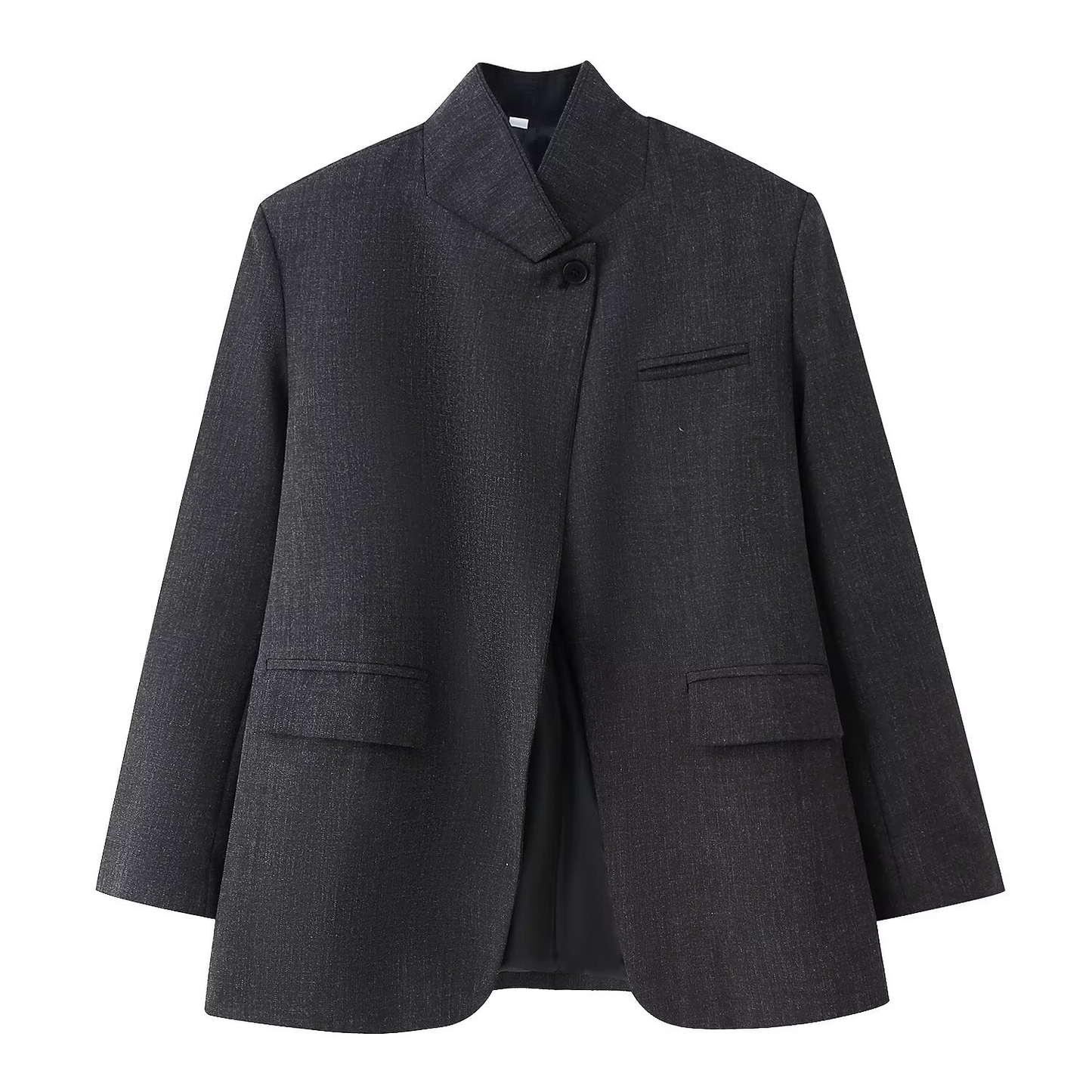 Melanie Karo-Blazer mit Stehkragen