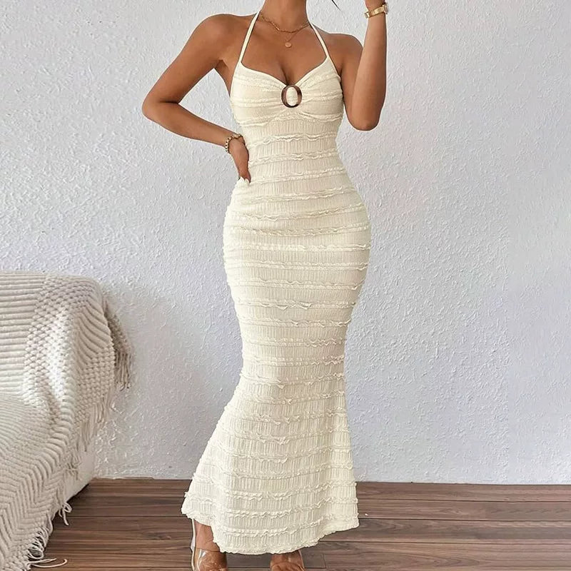 Margot Rüschens Halter Maxikleid