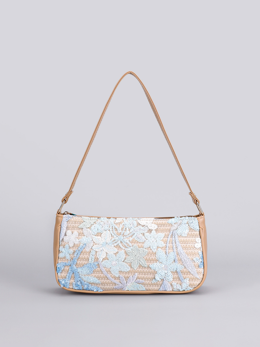 Sophia bestickte Schultertasche mit Pailletten