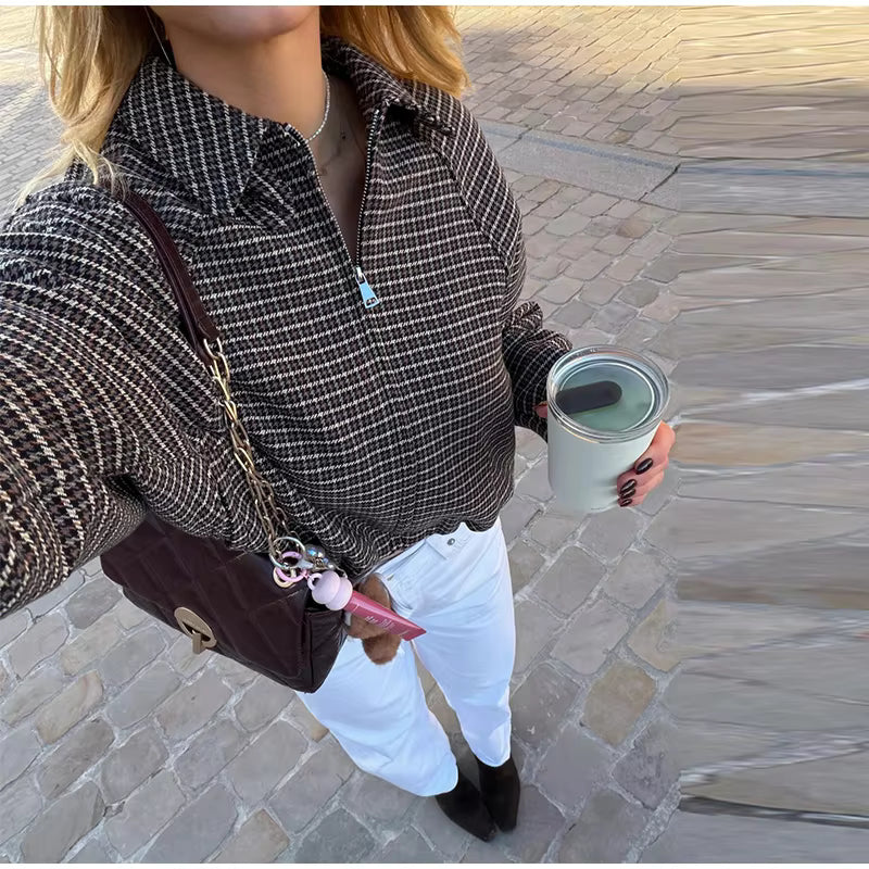 Erica Houndstooth Wool Jacket