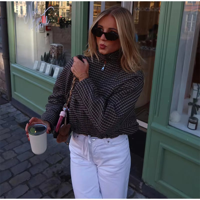 Erica Houndstooth Wool Jacket