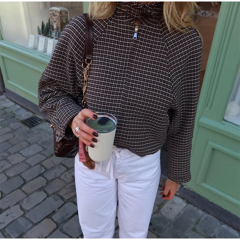 Erica Houndstooth Wool Jacket