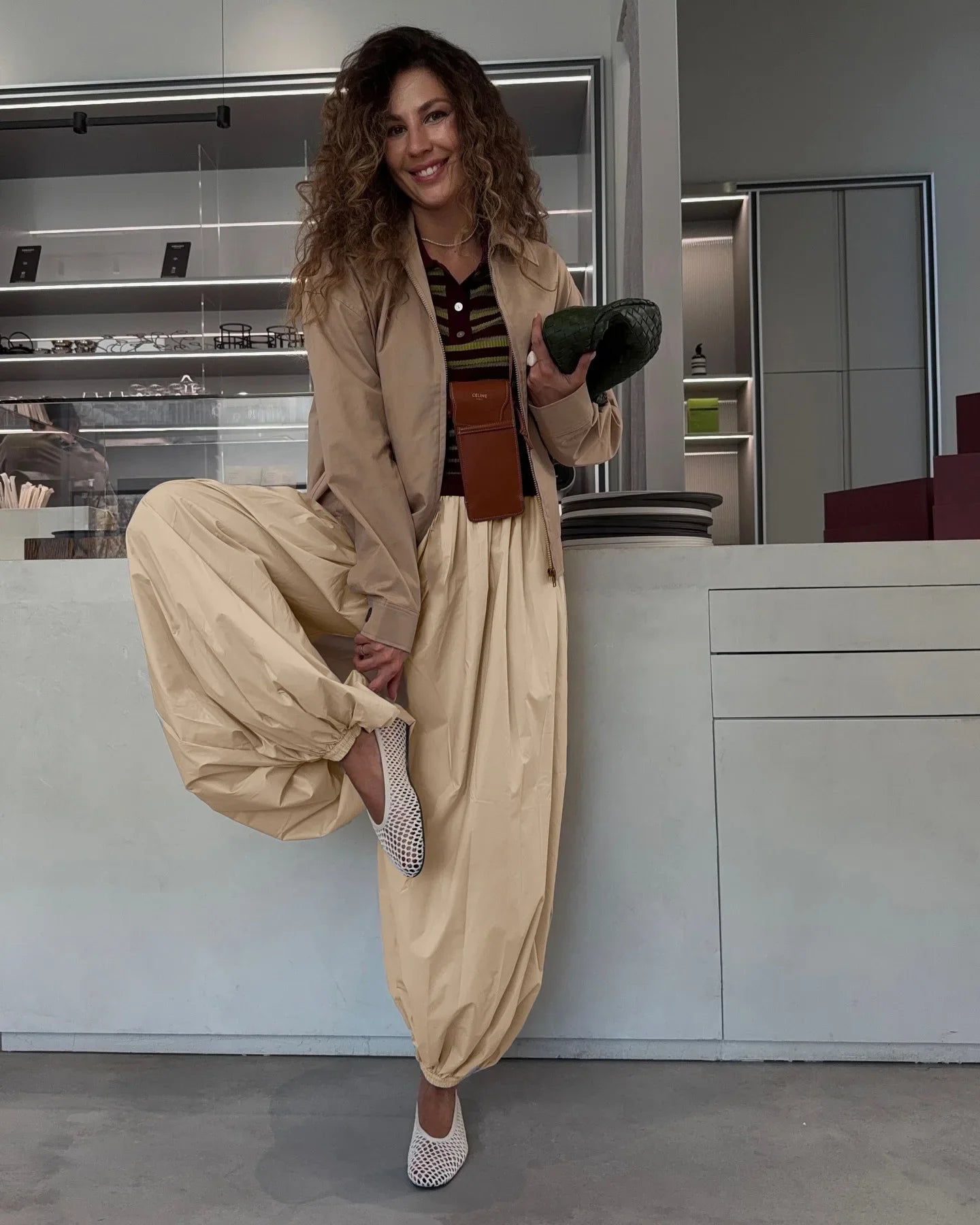 Kristen hoch taillierte Balloon-Hose