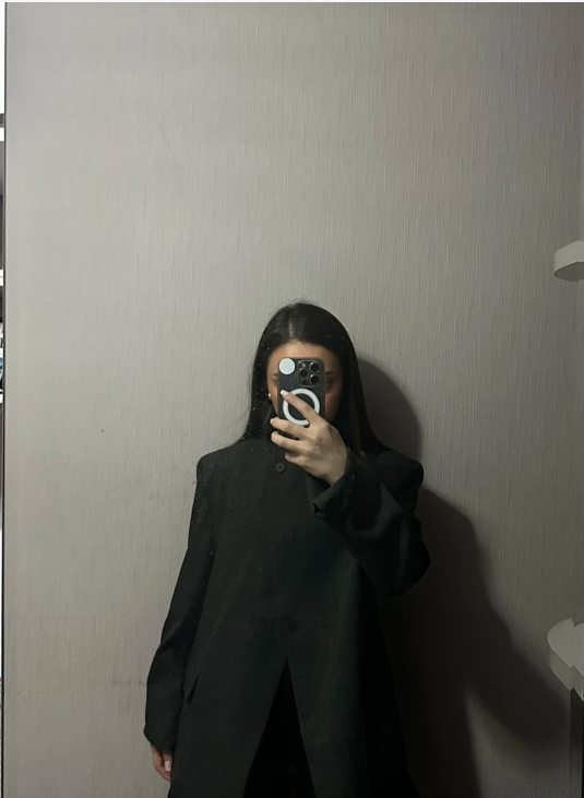 Melanie Karo-Blazer mit Stehkragen