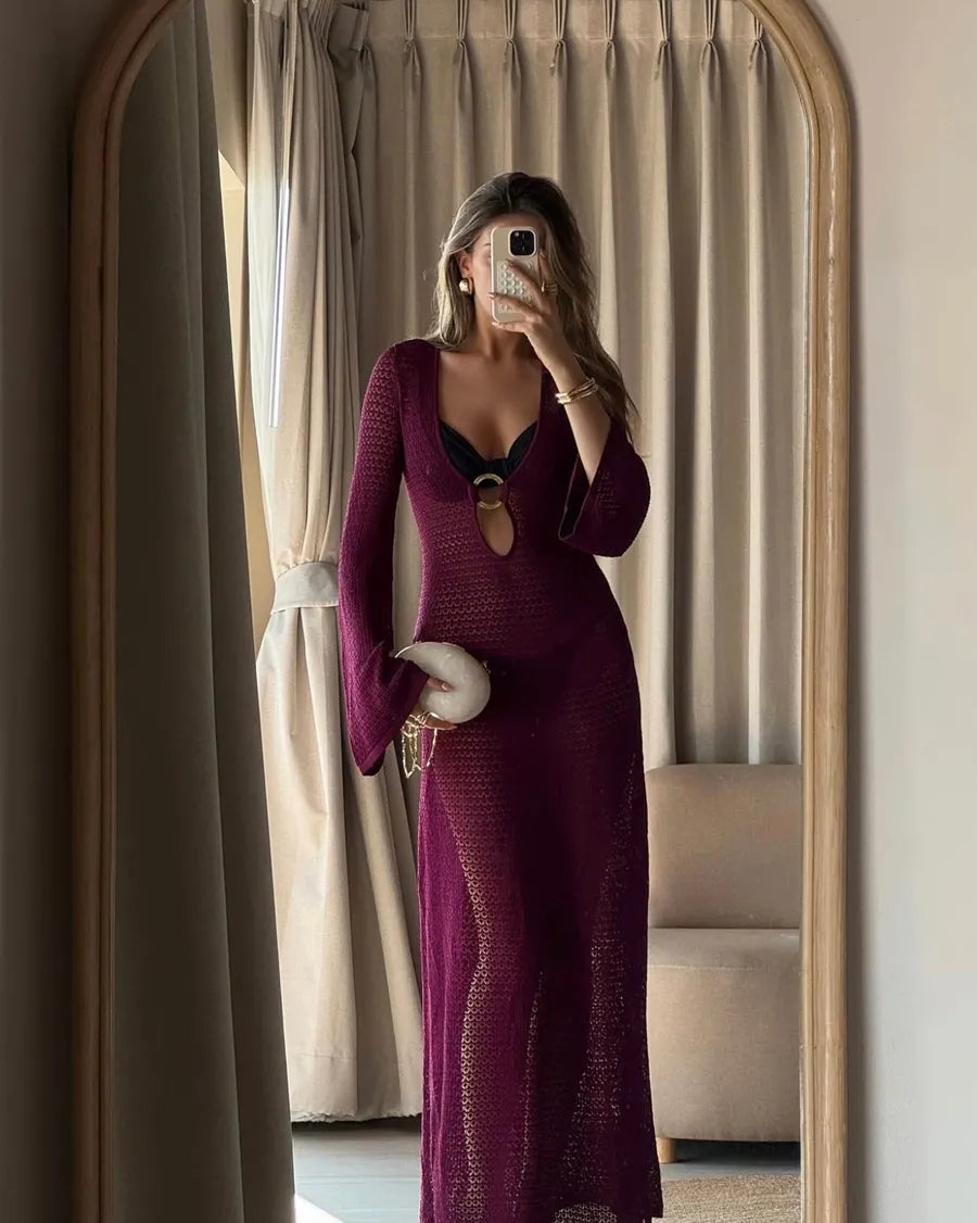 Courtney gestricktes figurbetontes Strandkleid