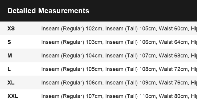 Size Guide