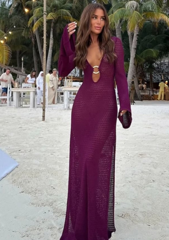 Courtney gestricktes figurbetontes Strandkleid