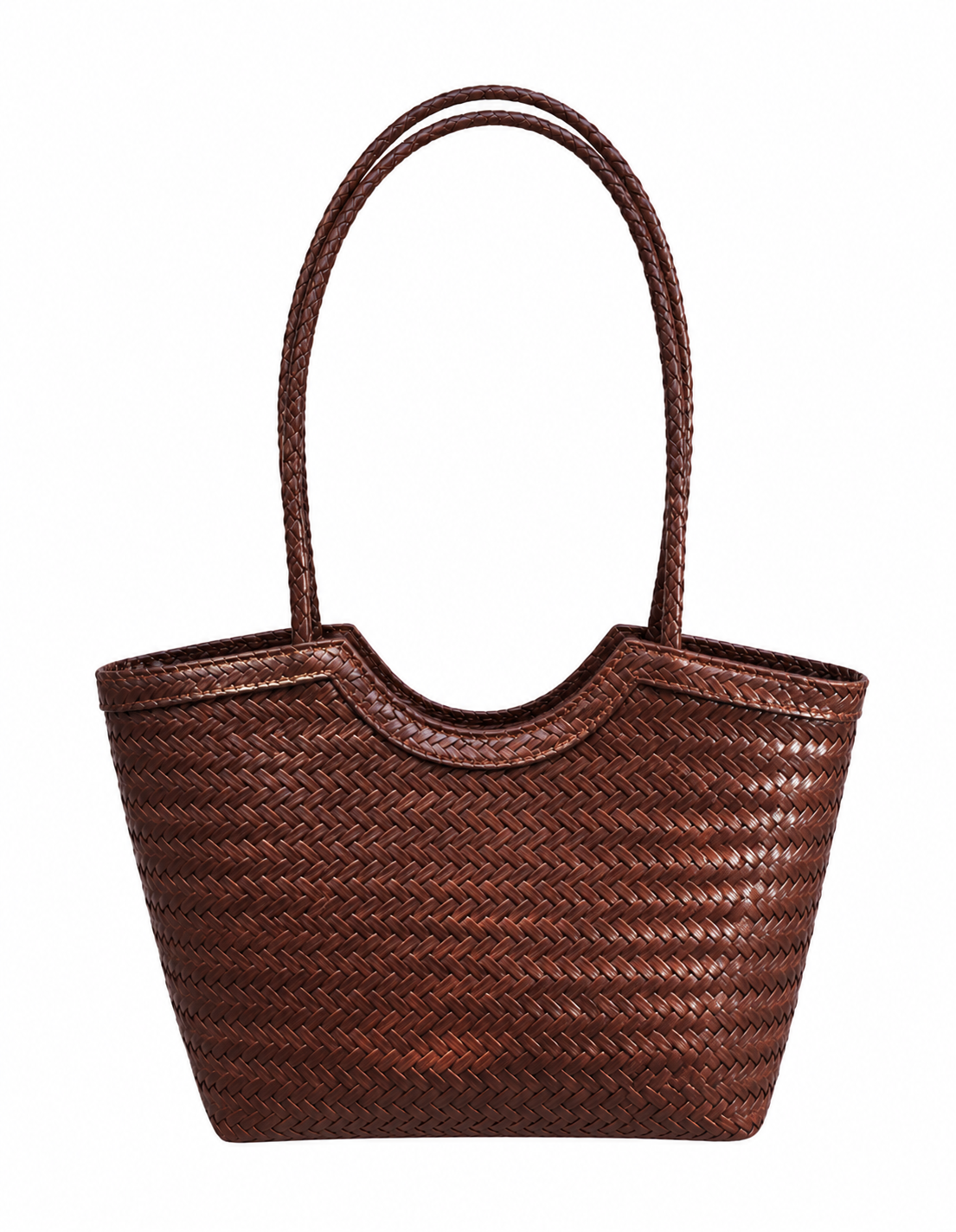 Leona Geflochtene Tasche in Lederoptik