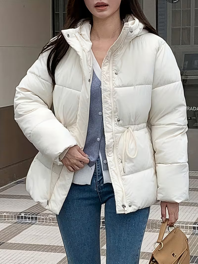Carmen Oversized Drawstring Waist Puffer Jacket