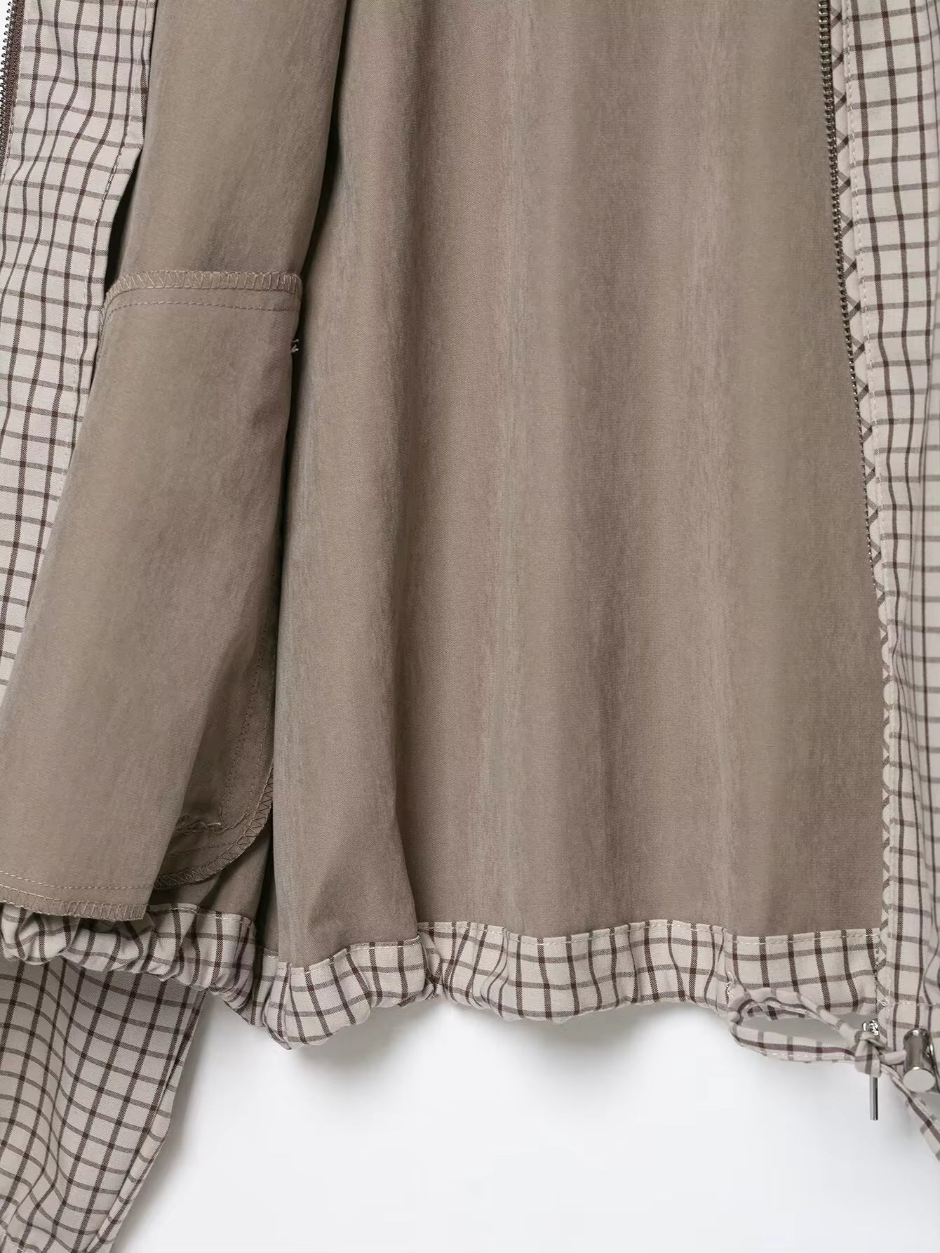 Ellie Kariertes Kurzjacke mit Kapuze