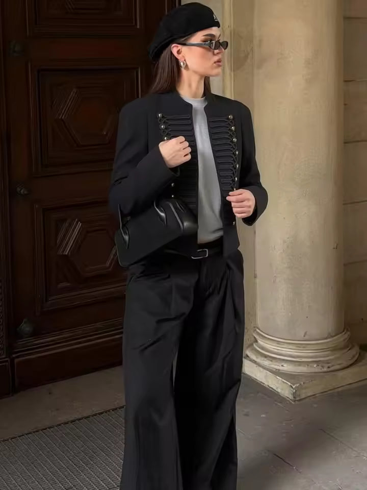 Denise Military Kunstlederjacke