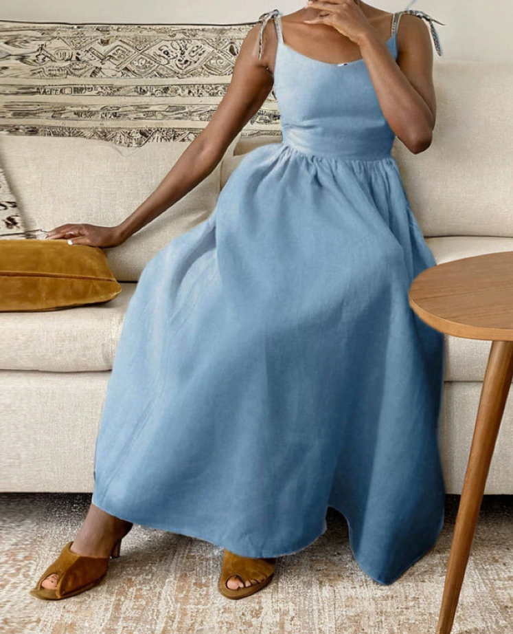 Joanna rückenfrei Schnürträger Midikleid