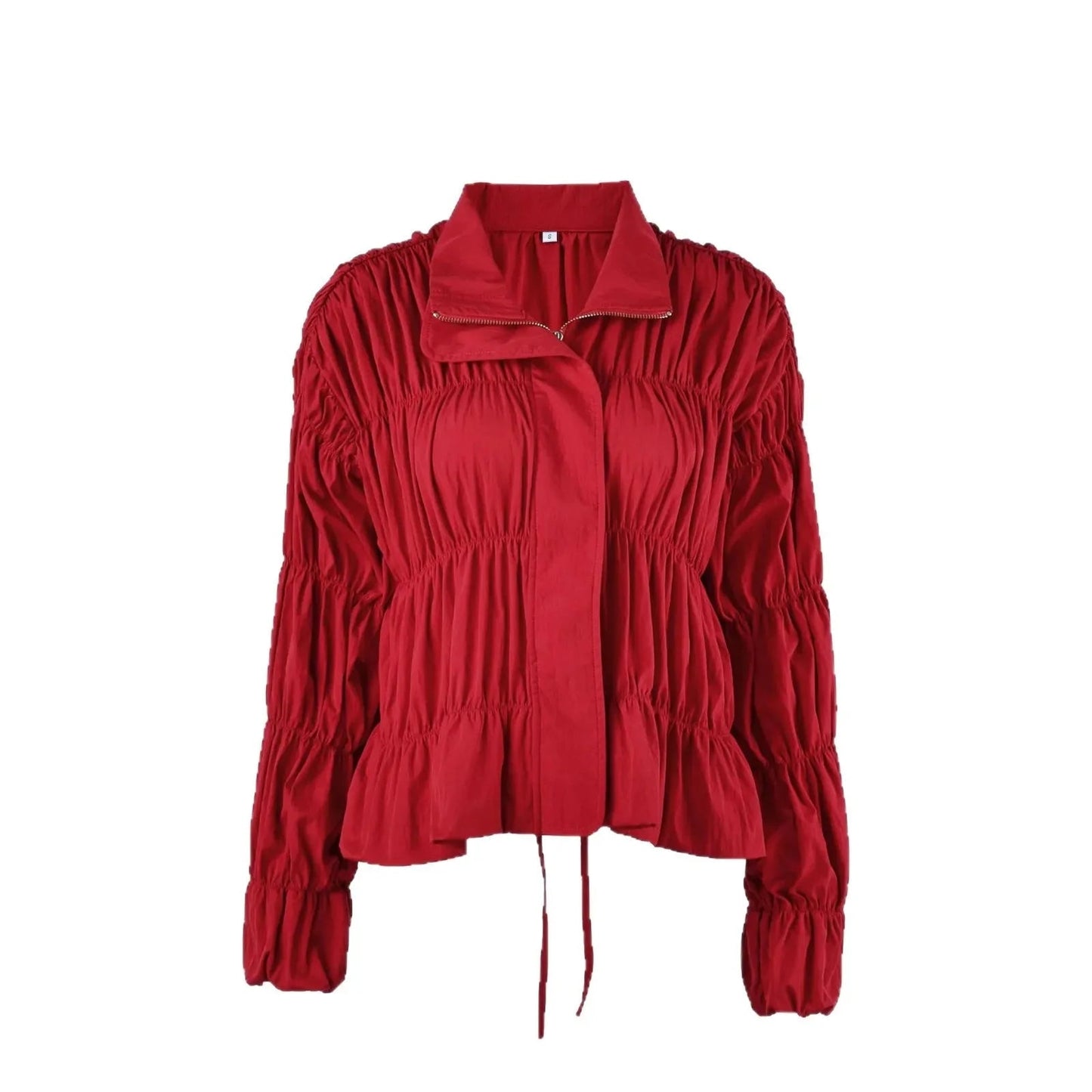 Ellie Jacke mit Raffung und Reißverschluss
