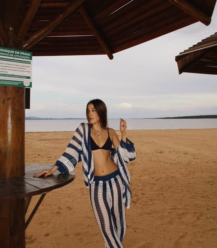 Layla Striped Crochet Co-Ord Set
