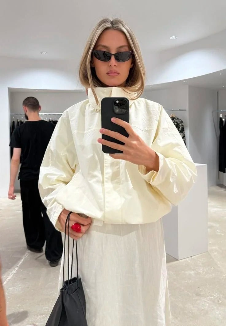 Fiona Windbreaker-Jacke mit Funnel-Neck
