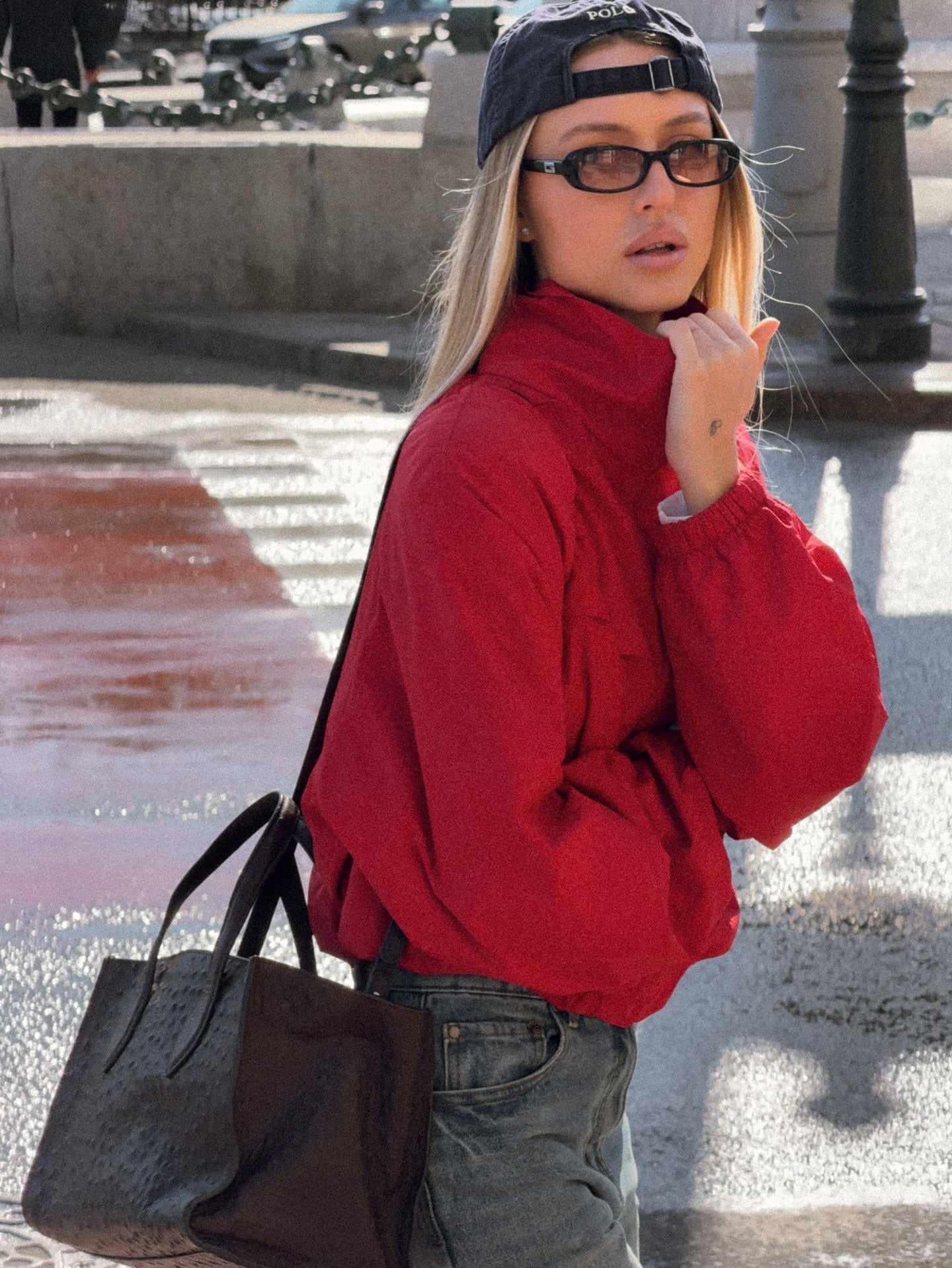 Fiona Windbreaker-Jacke mit Funnel-Neck