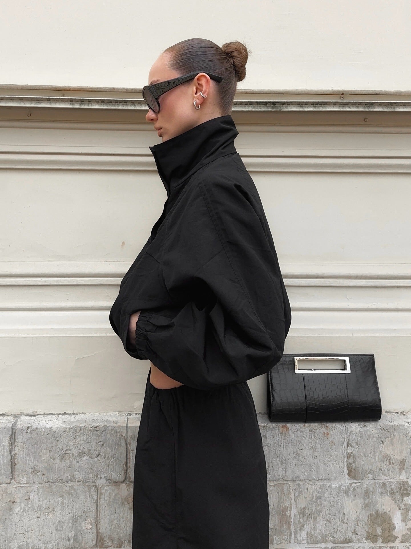 Fiona Windbreaker-Jacke mit Funnel-Neck