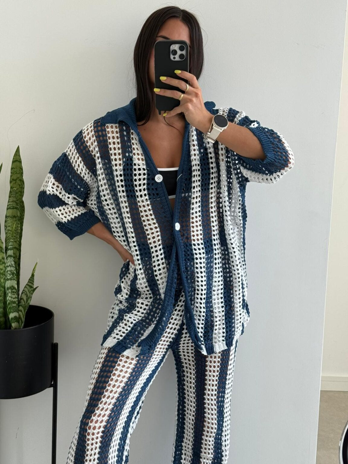 Layla Striped Crochet Co-Ord Set