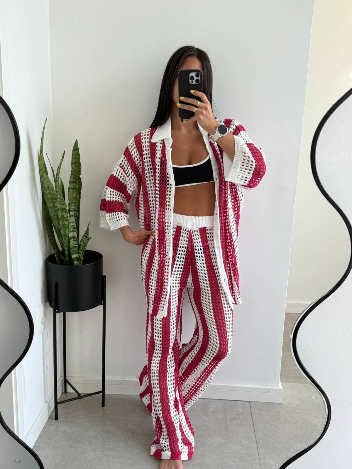 Layla Striped Crochet Co-Ord Set