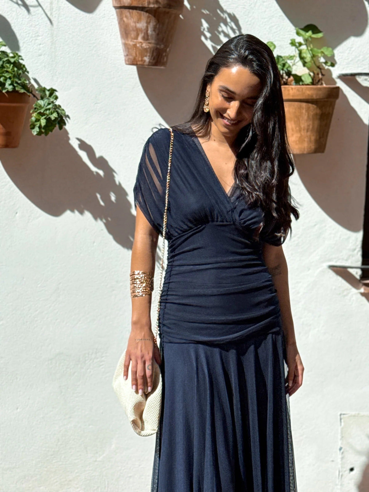 Naomi Mesh Maxi Dress