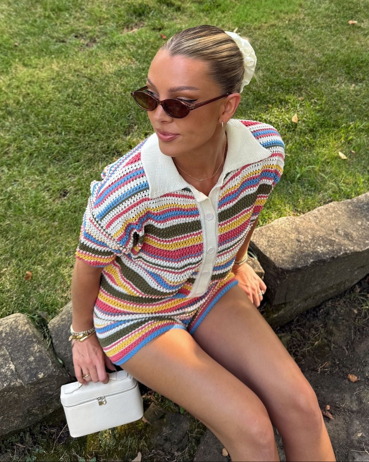 Iris gestreiftes Häkel-Co-ord-Set