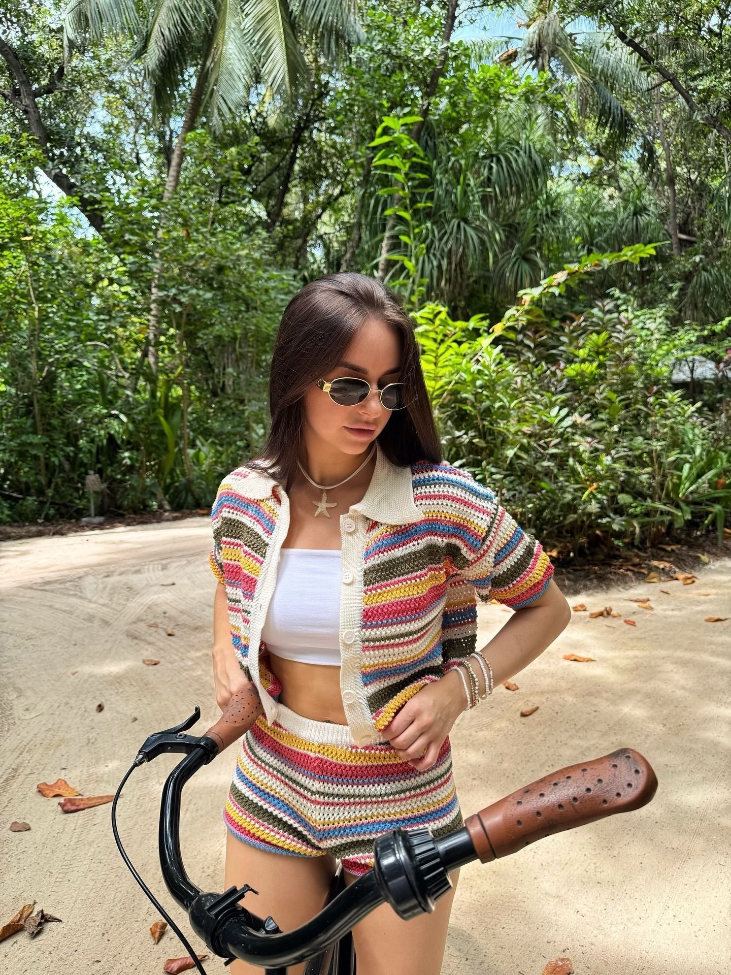 Iris gestreiftes Häkel-Co-ord-Set