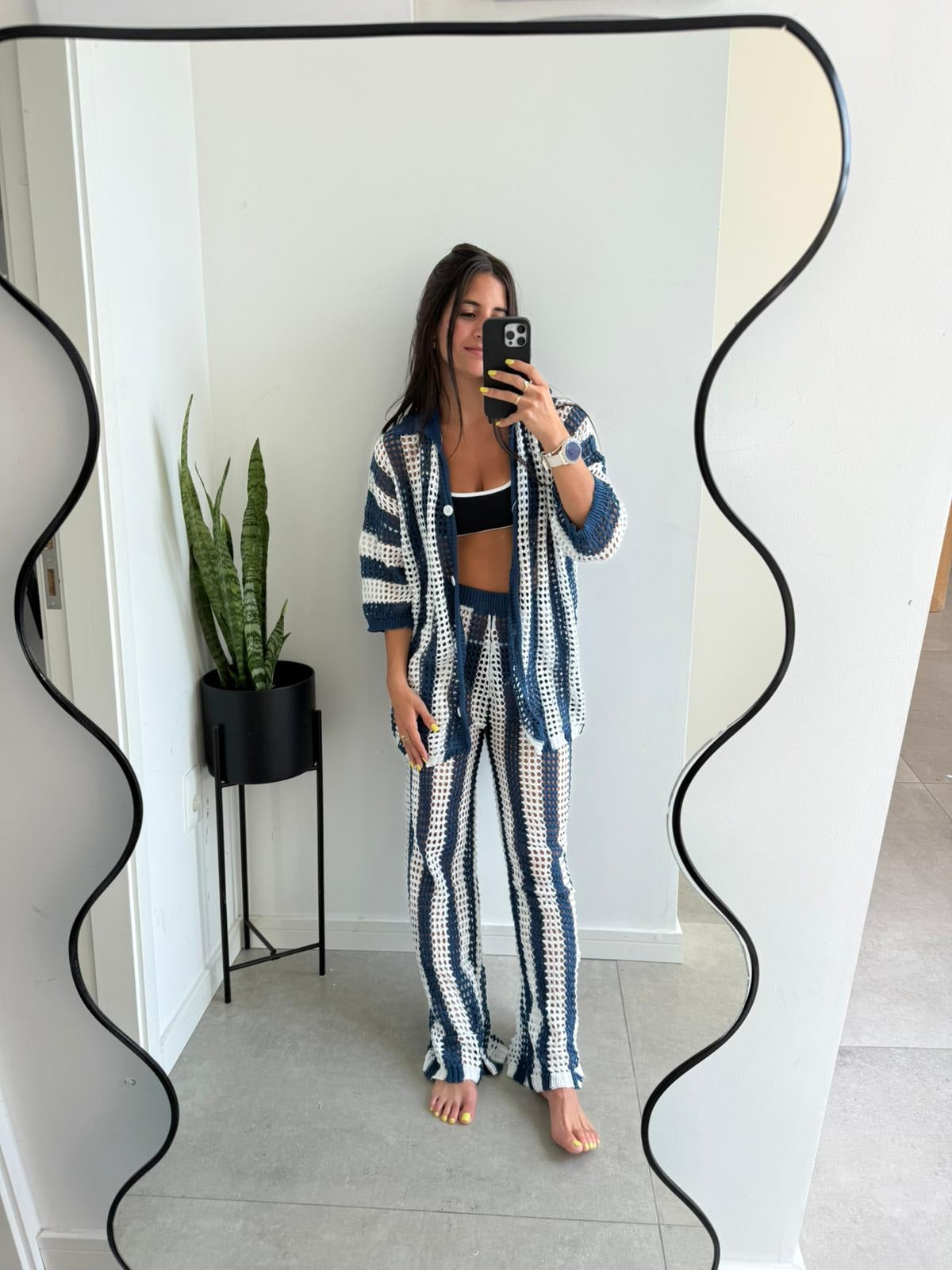 Layla Striped Crochet Co-Ord Set