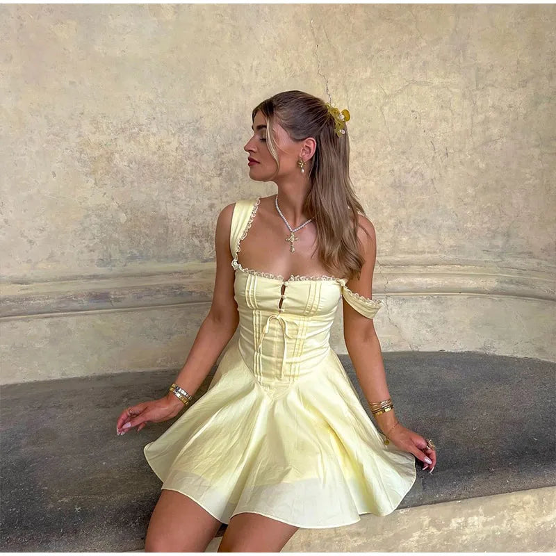 Aerith Backless Lace Cami Dress