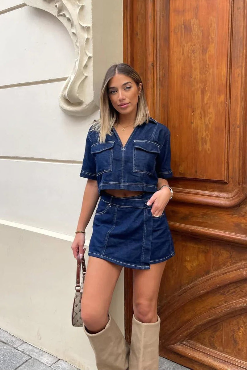 Sophie kurzes Top und Skort-Set