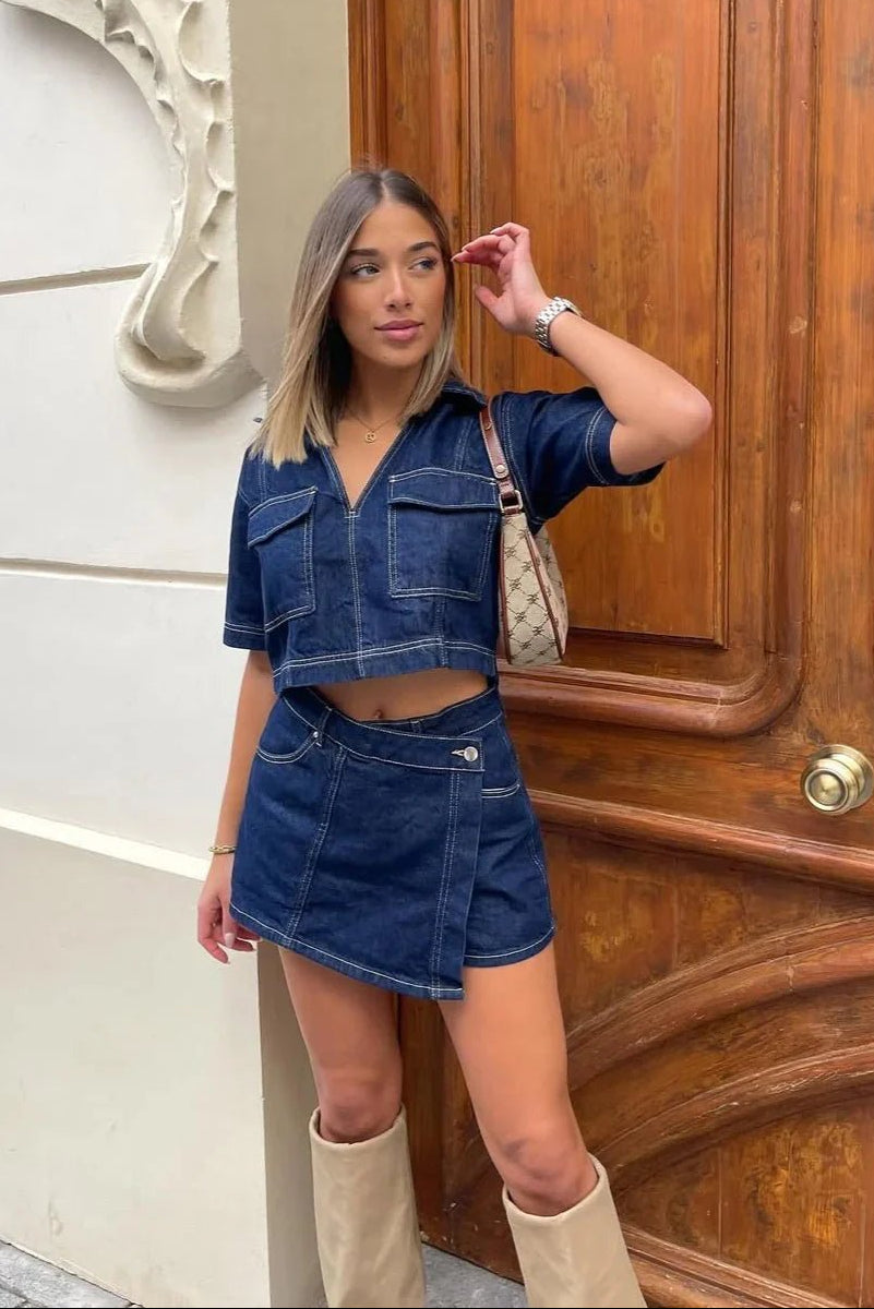 Sophie kurzes Top und Skort-Set