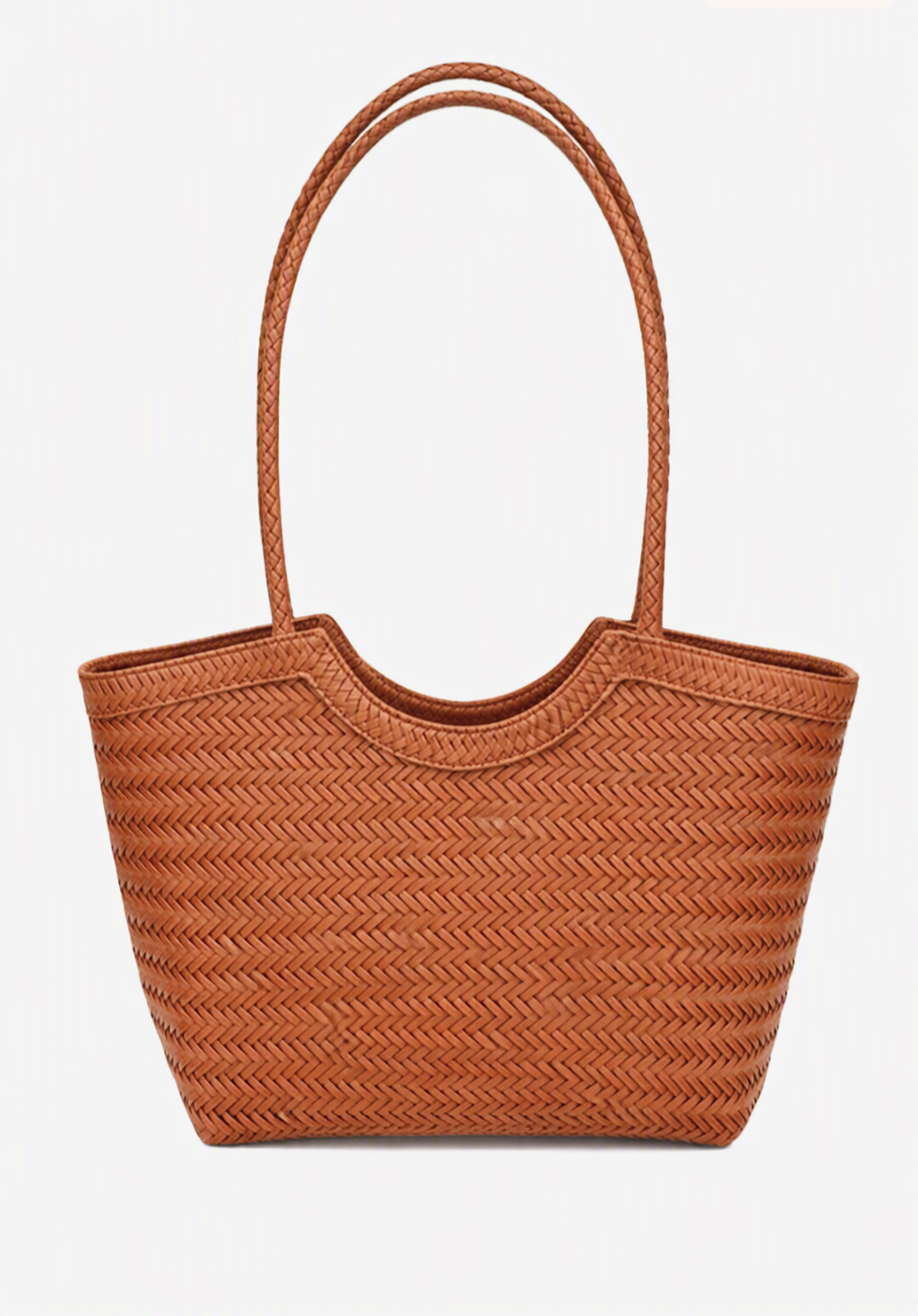 Leona Geflochtene Tasche in Lederoptik