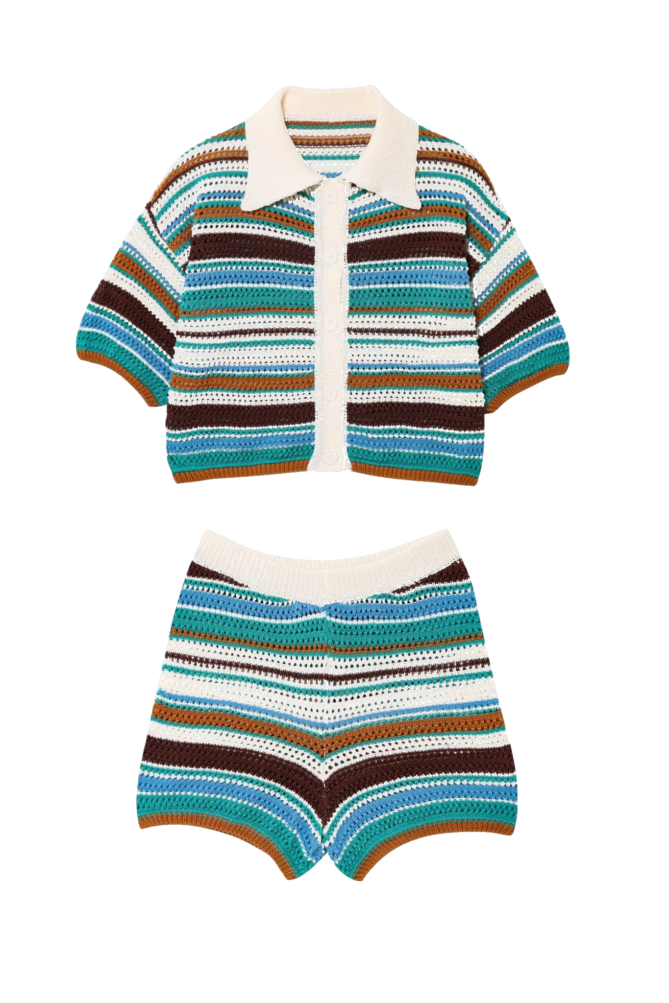 Iris gestreiftes Häkel-Co-ord-Set