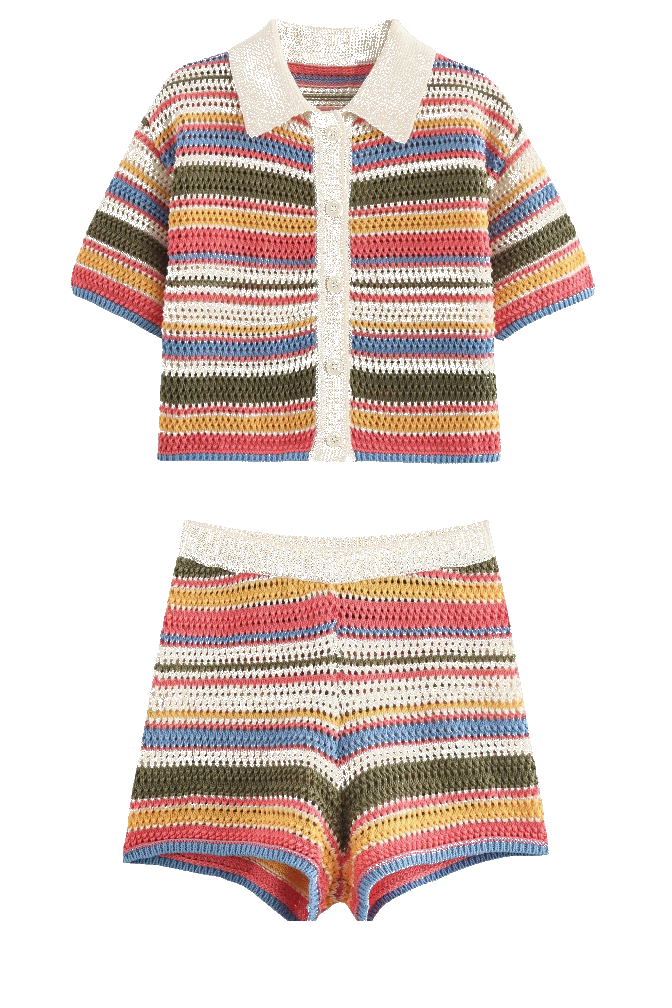 Iris gestreiftes Häkel-Co-ord-Set