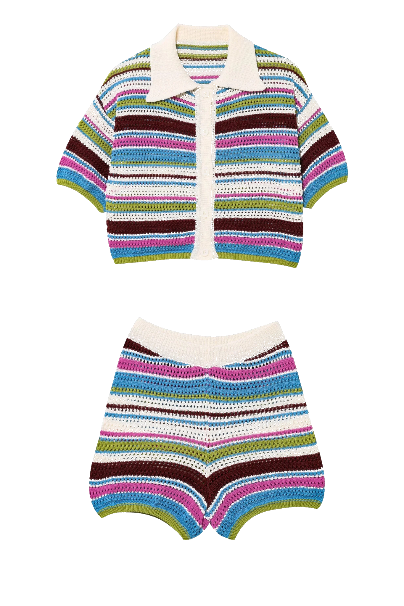 Iris gestreiftes Häkel-Co-ord-Set