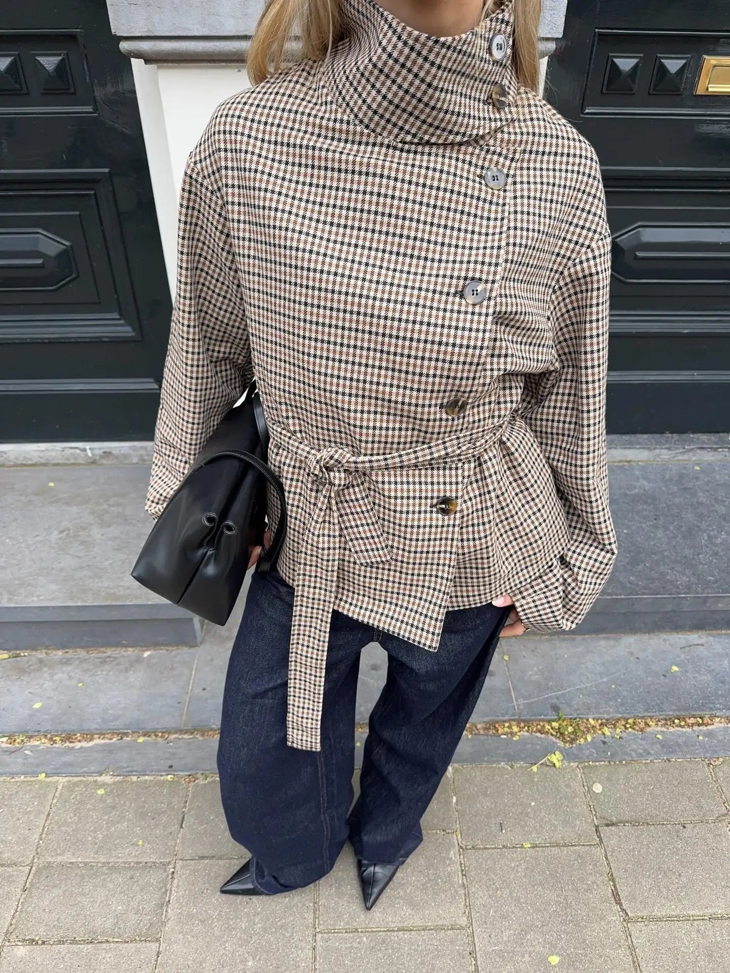 Mila Karierter Trenchcoat